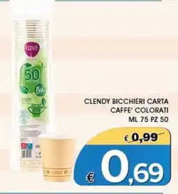 Deter Shop Clendy bicchieri carta caffè colorati offerta