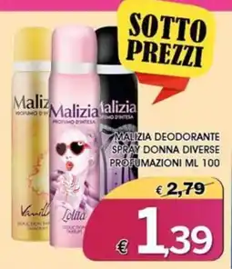 Deter Shop Malizia deodorante spray donna offerta