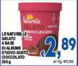 DEM Le Naturelle Gelato a base di albume d'uovo gusto cioccolato offerta