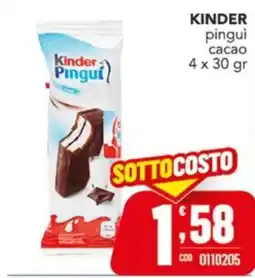 Gruppo di Palo Kinder Pinguì cacao offerta