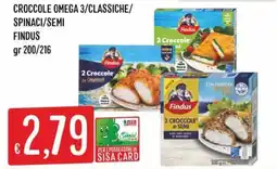 Sisa Crocchette Omega 3/Classiche/Spinaci/Semi Findus offerta