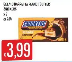 Sisa Snickers gelato barretta peanut butter offerta