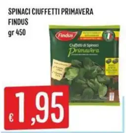 Sisa Spinaci ciuffetti primavera Findus offerta