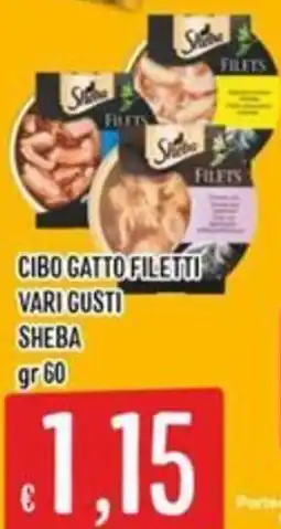 Sisa Cibo gatto filetti vari gusti Sheba offerta