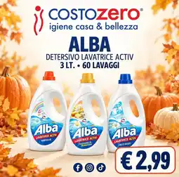 Costo Zero Alba Detersivo Lavatrice Activ offerta