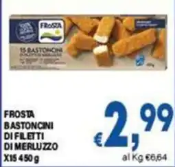 DEM Frosta bastoncini di filetti di merluzzo offerta