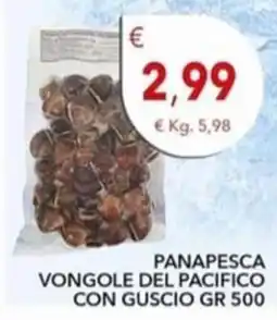 Diper Panapesca vongole del pacifico con guscio offerta