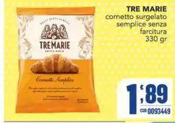 Gruppo di Palo Tre Marie cornetto surgelato semplice senza farcitura offerta
