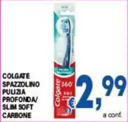 DEM Colgate spazzolino pulizia profonda/ slim soft carbone offerta