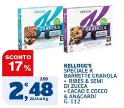 Sigma Kellogg's Speciale K Barrette Granola offerta