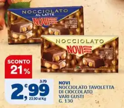 Sigma Novi nocciolato tavolatta di cioccolato vari gusti offerta
