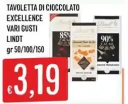 Sisa Tavoletta di cioccolato excellence vari gusti Lindt offerta