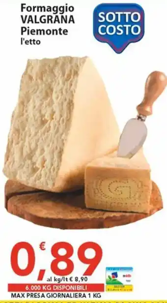Formaggio Valgrana Piemonte