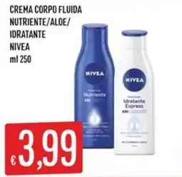 Sisa Crema corpo fluida Nivea Nutriente/Aloe/Idratante offerta
