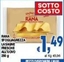 DEM Rana sfogliagrezza la sagne fresche all'uovo offerta