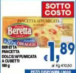 DEM Pancetta dolce affumicata a cubetti Beretta offerta