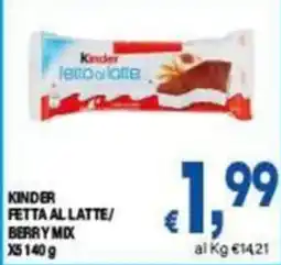 DEM Kinder fetta al latte offerta
