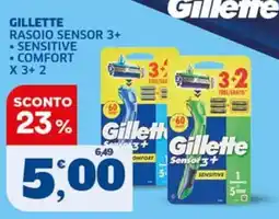 Sigma Gillette Rasoio Sensor 3+ Sensitive Comfort offerta