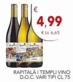 Diper Rapitalà i templi vino offerta