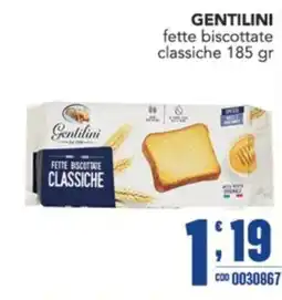 Gruppo di Palo Gentilini fette biscottate classiche offerta