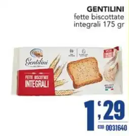 Gruppo di Palo Gentilini fette biscottate integrali offerta