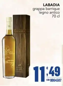 Gruppo di Palo Labadia grappa barrique legno antico offerta