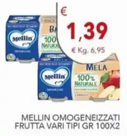 Diper Mellin omogeneizzati frutta vari tipi offerta