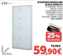 Brico Io Scarpiera modulare slim a ribalta CTF offerta