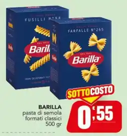 Gruppo di Palo Barilla pasta di semola formati classici offerta