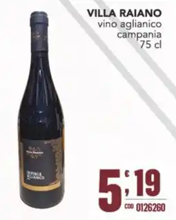 Gruppo di Palo Villa Raiano vino aglianico offerta