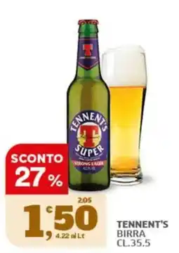 Sigma Tennent's birra offerta