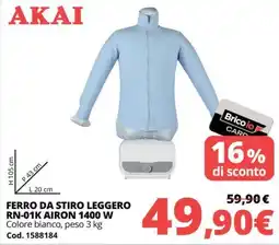 Brico Io Akai ferro da stiro leggero offerta
