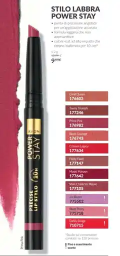 Avon Precise Lip Stylo Power Stay Avon offerta