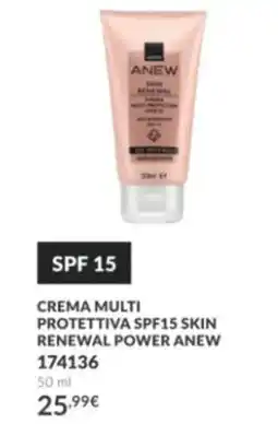 Avon Crema multi protettiva spf15 skin renewal power anew offerta