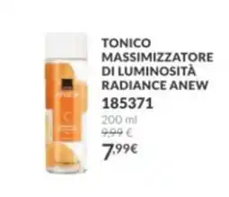 Avon Tonico massimizzatore di luminosità radiance anew offerta