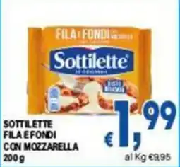 DEM Sottilette fila e fondi con mozzarella offerta