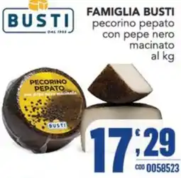 Gruppo di Palo Famiglia Busti pecorino pepato con pepe nero macinato offerta