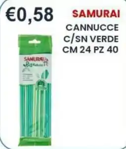 Caramico Samurai cannucce c/sn verde offerta
