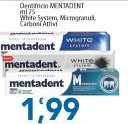Sidis Dentifricio Mentadent White System offerta