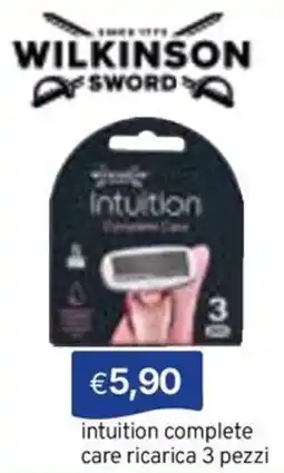 Sirene Blu Wilkinson Sword Intuition Complete Care offerta