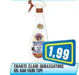 Punto Vigas Chante Clair sgrassatore offerta