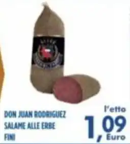 Orizzonte Supermercati Don Juan Rodriguez Salame alle erbe fini offerta