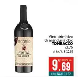 Altasfera Vino primitivo di manduria doc Tombacco offerta