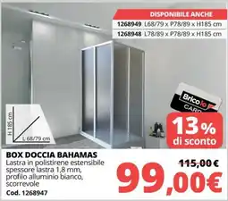 Brico Io Box doccia bahamas offerta