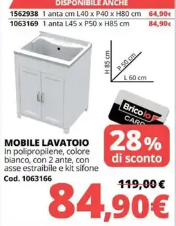 Brico Io Mobile lavatoio offerta