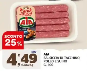 AIA Salsiccia di tacchino, pollo e suino