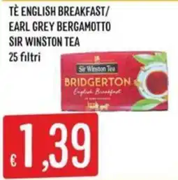 Sisa Tè English Breakfast Sir Winston Tea offerta