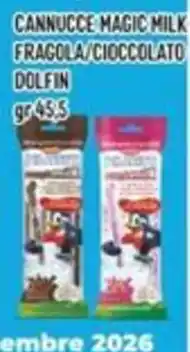Sisa Cannucce magic milk fragola/cioccolato dolfin offerta