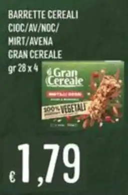 Sisa Barrette cereali cioc/av/noc/ mirt/avena Gran Cereale offerta