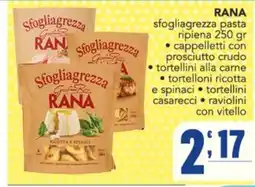 Gruppo di Palo Sfogliagrezza pasta RANA offerta